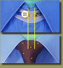 Tie a tie over a collar extender fitted to a mens shirt